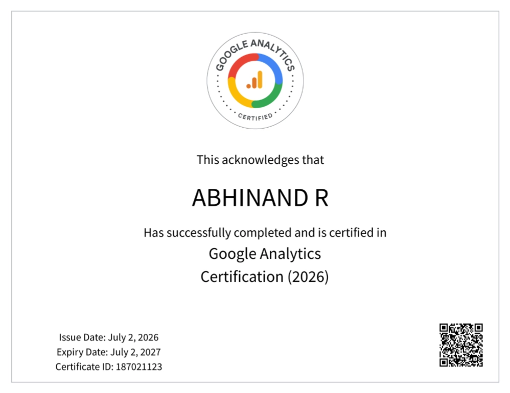 Google analytics certified digital marketing consultant in sharjah