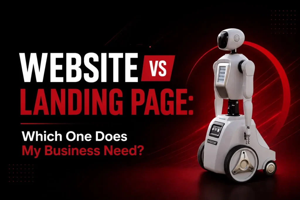 Website vs landing page best digital marketing consultant in sharjah